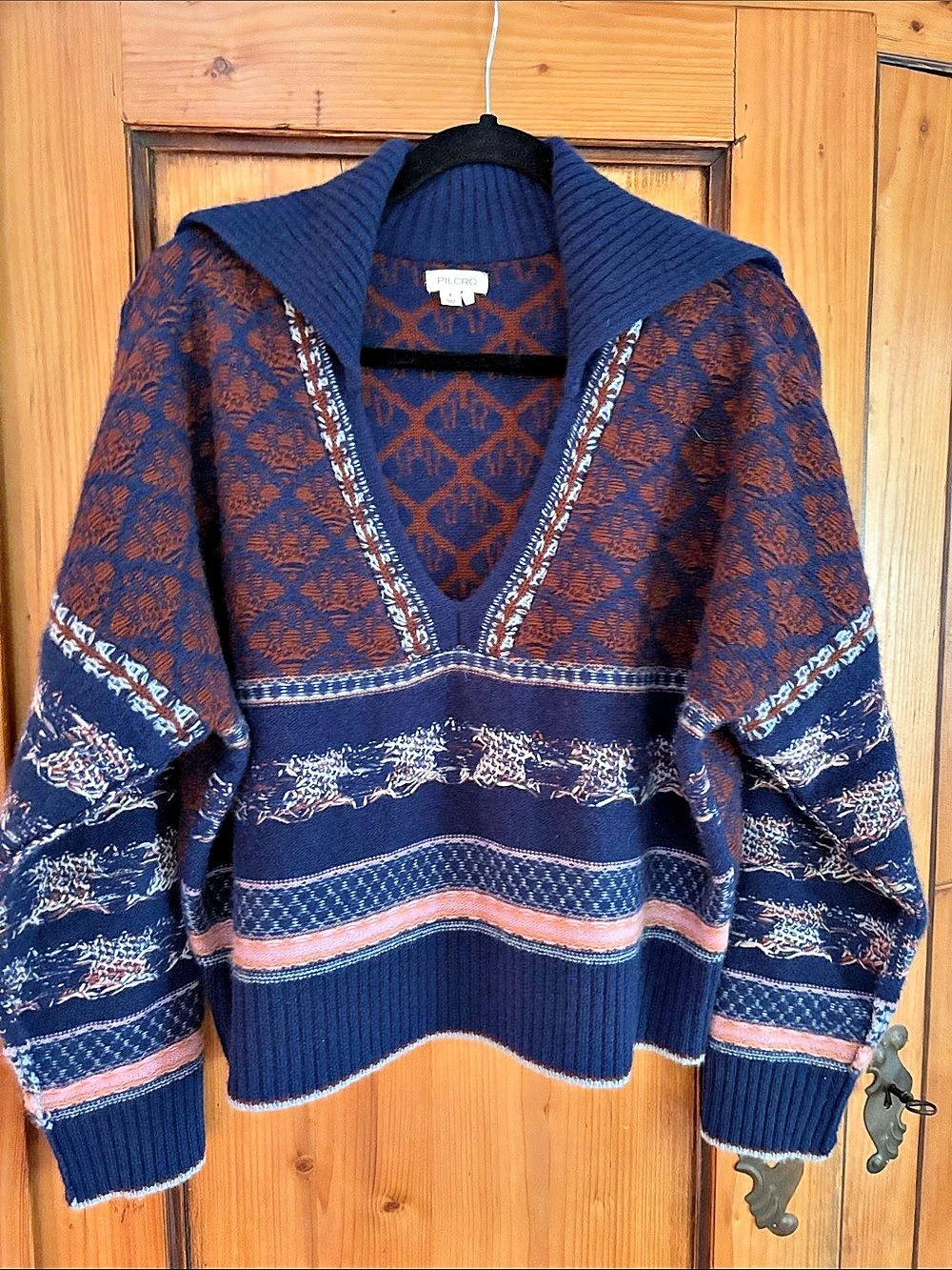PILCRO cashmere Western Horse Graphic Sweater